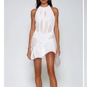 NWT * Elegant White Mini Dress- Size Small